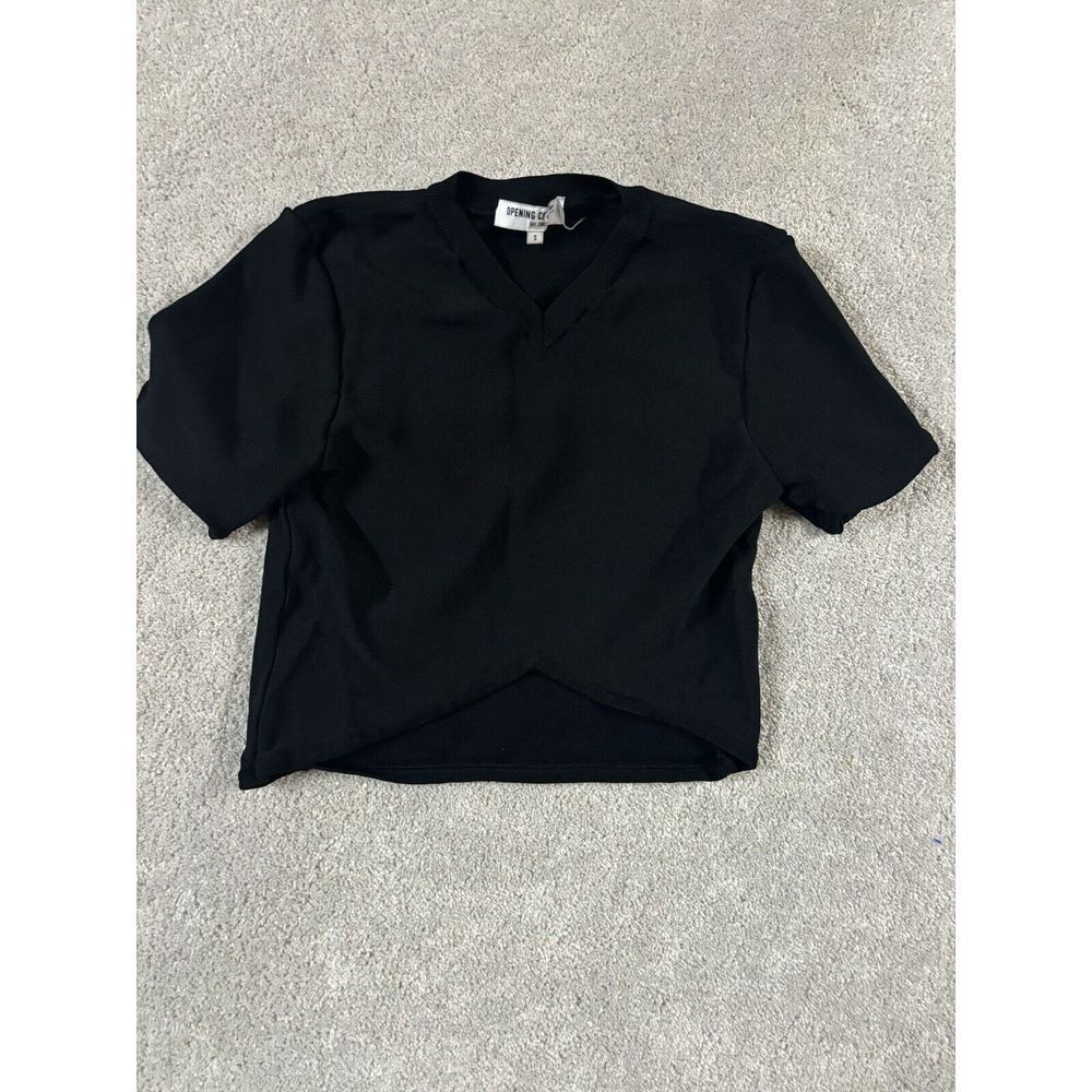 opening ceremony black short sleeve crop top small